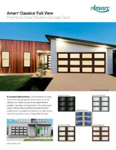 This is an image of a page showing glass garage door style options.