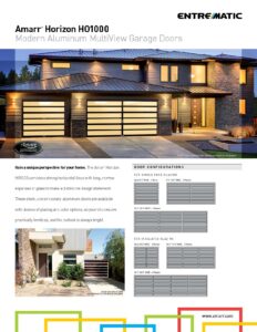 This is an image of a white aluminum steel garage door with glass panels.