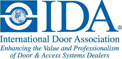 This is the logo for the International Door Association.