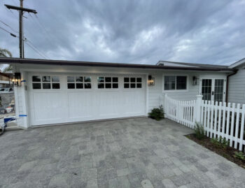 This is an image of a custom wood garage door in Dana Point.