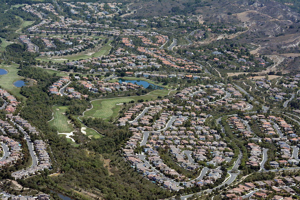 This is an image of an aerial view of Ladera Ranch, California.