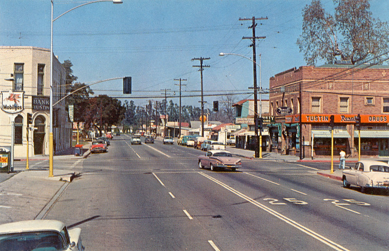This is a photo of D St and Main Street in Tustin, CA.