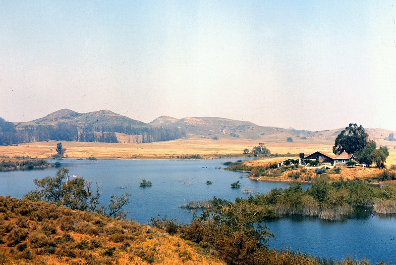 This is a photo of Peters Canyon reservoir in Tustin, California.