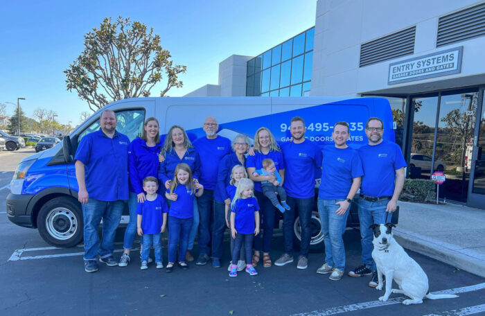 Image of family business three generations in front of Laguna Hills location.