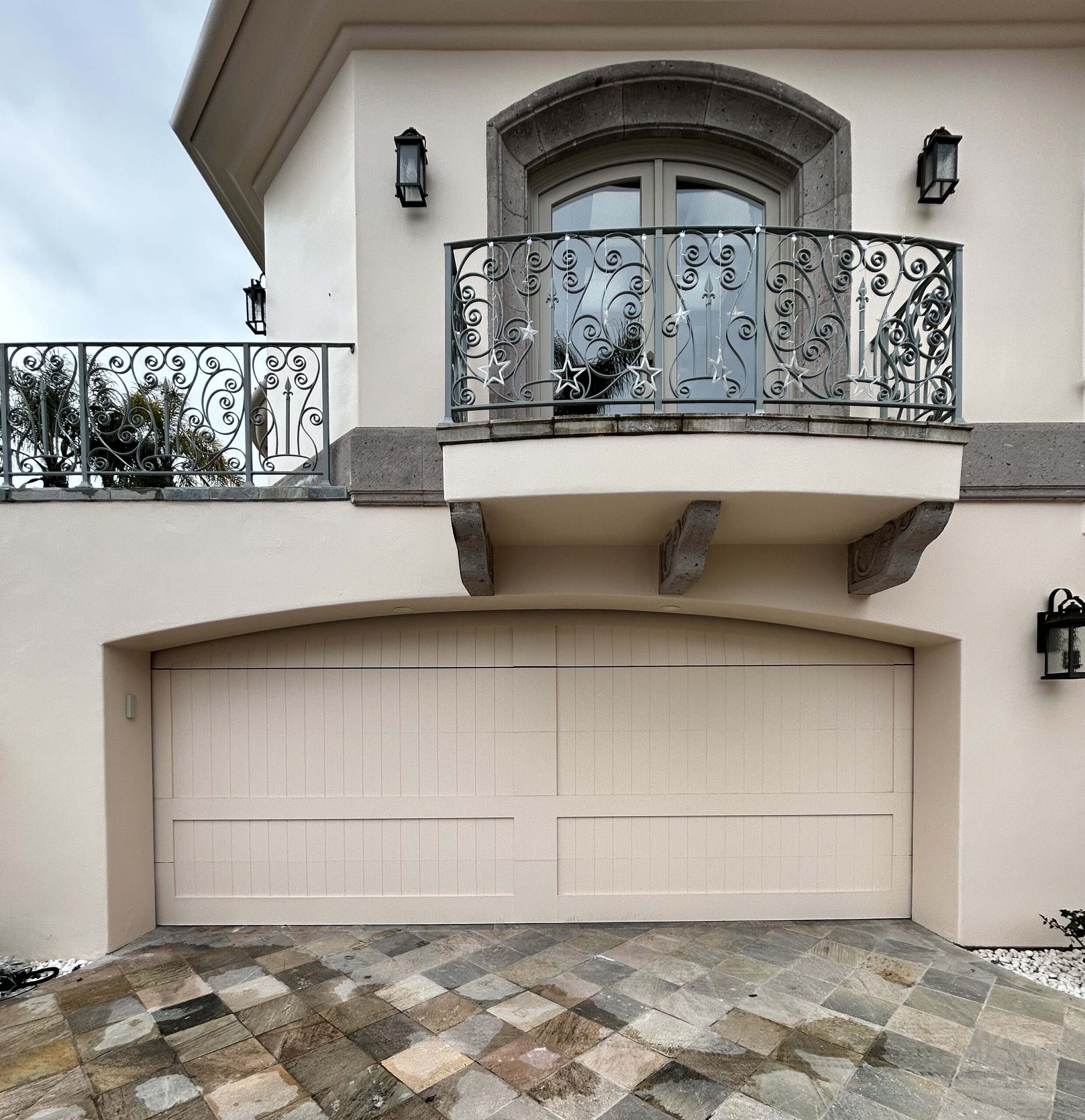 This is an original steel garage door that we removed and replaced with a flush garage door.