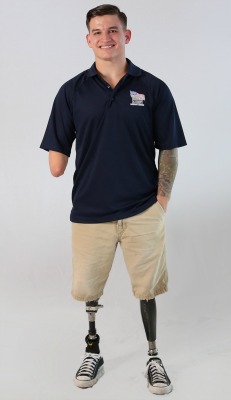 image of disabled veteran Entry Systems is helping install home garage door system for.