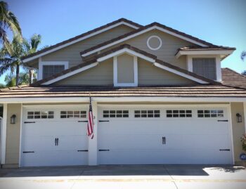 After image of white garage door install in Coto de Caza.