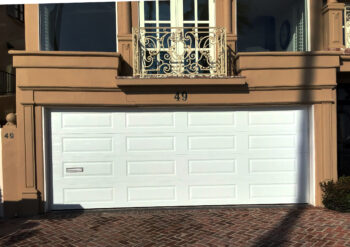 White long panel steel garage door in Laguna Beach CA