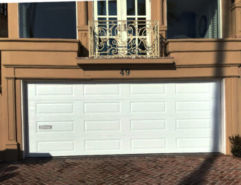 White long panel steel garage door in Laguna Beach CA