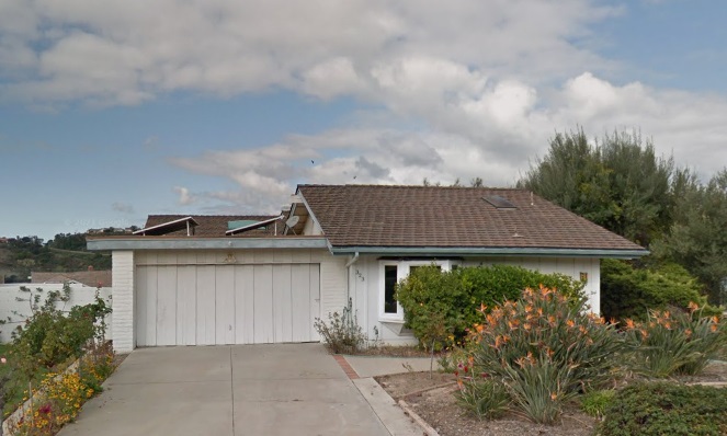 One piece white garage door in San Clemente
