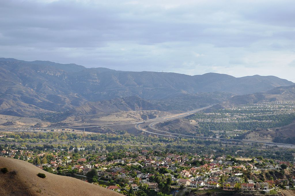 Santa Ana Mountains from Yorba Linda in Anaheim Hills