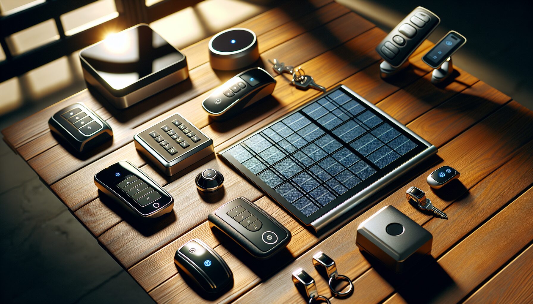 gate remotes, clickers, keychain remotes and solar panels