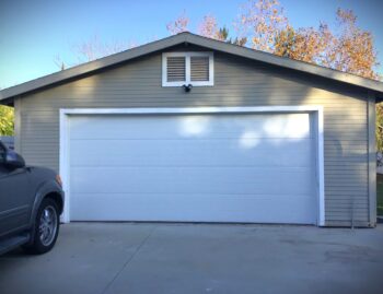 Modern White Planks New Garage Door in Orange, CA.