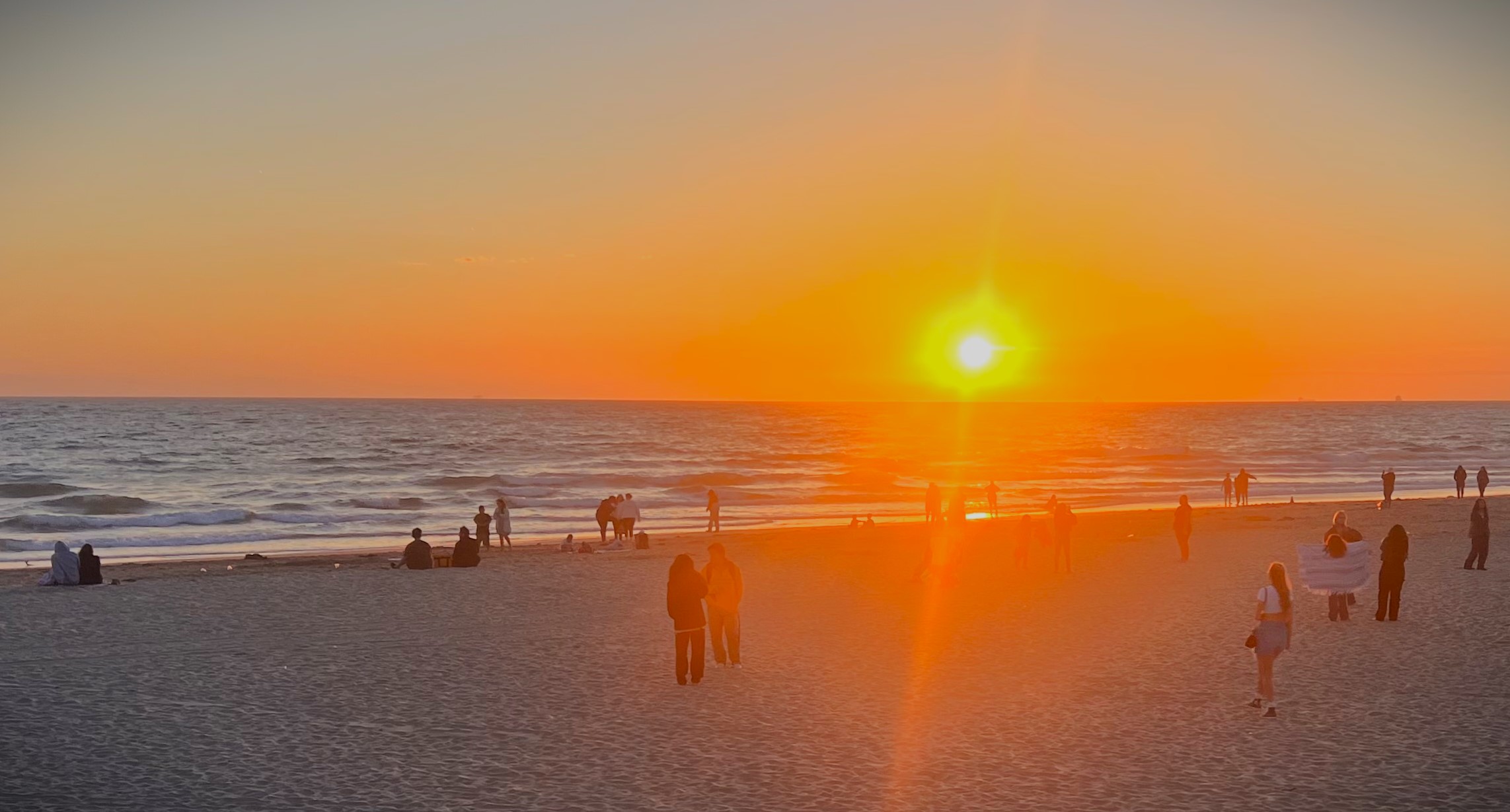 Newport Beach pier sunset.