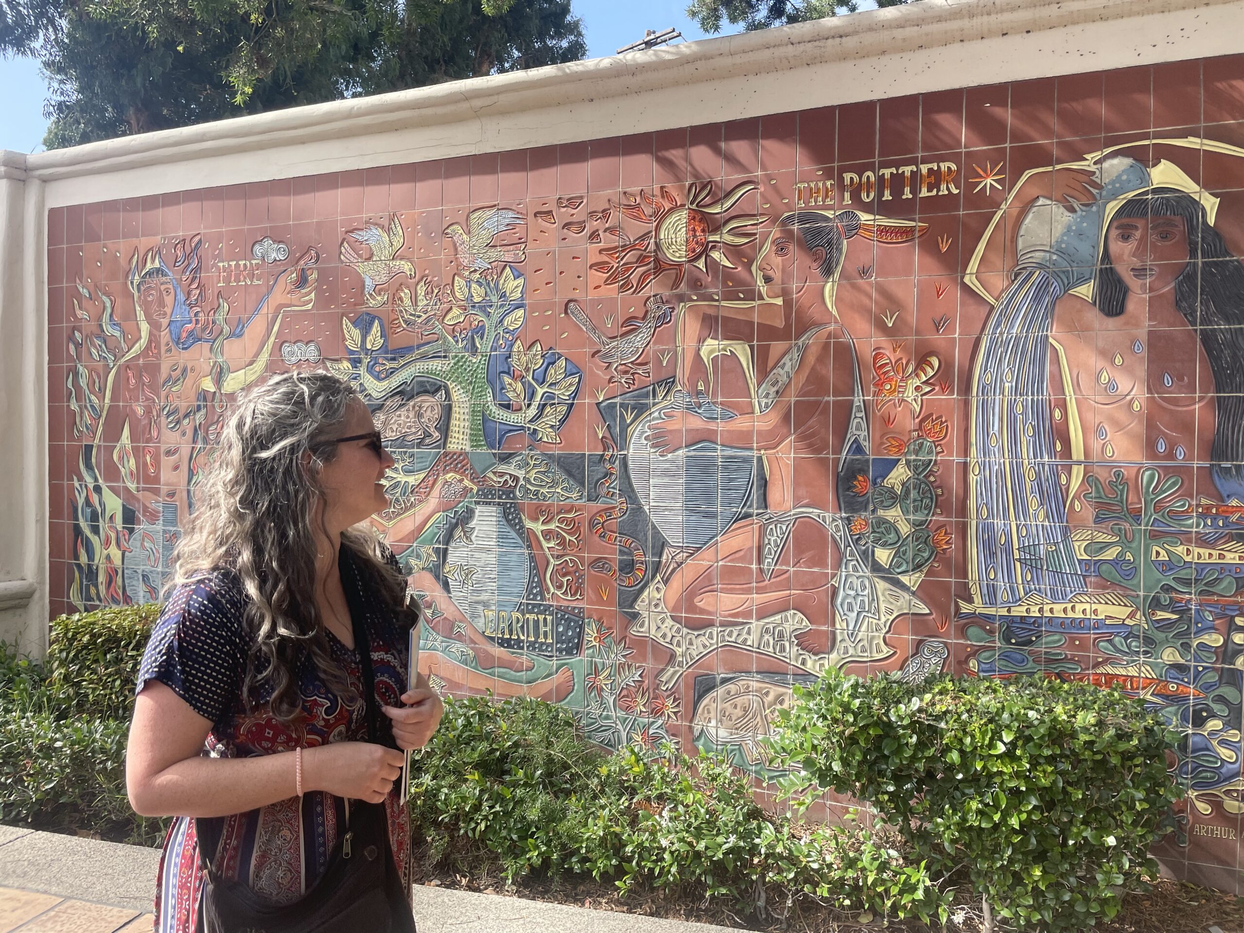 tile mural in san juan capistrano native american design