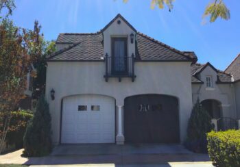 Custom wood garage door created to match broken garage door in Ladera Ranch - after image
