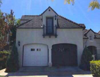 Custom wood garage door created to match broken garage door in Ladera Ranch - after image