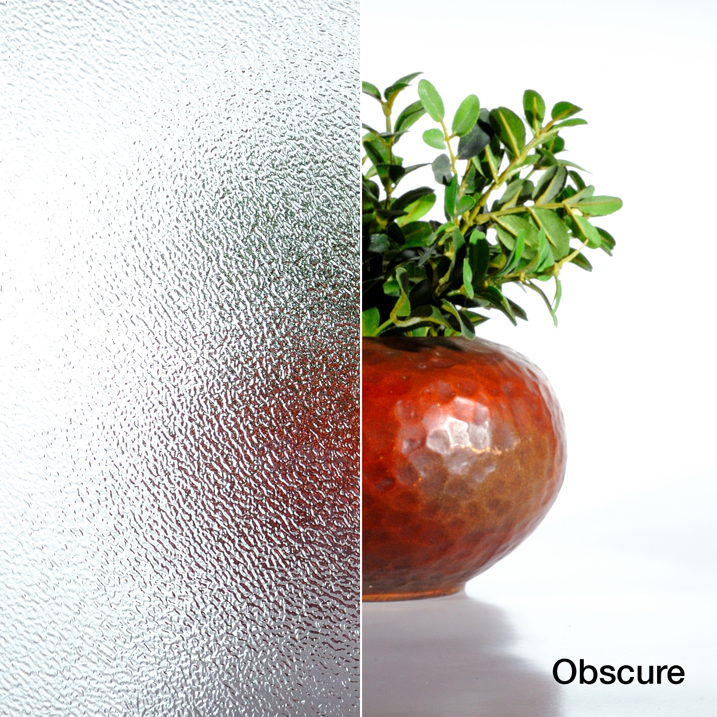 Example of how obscure glass make a difference for garage doors