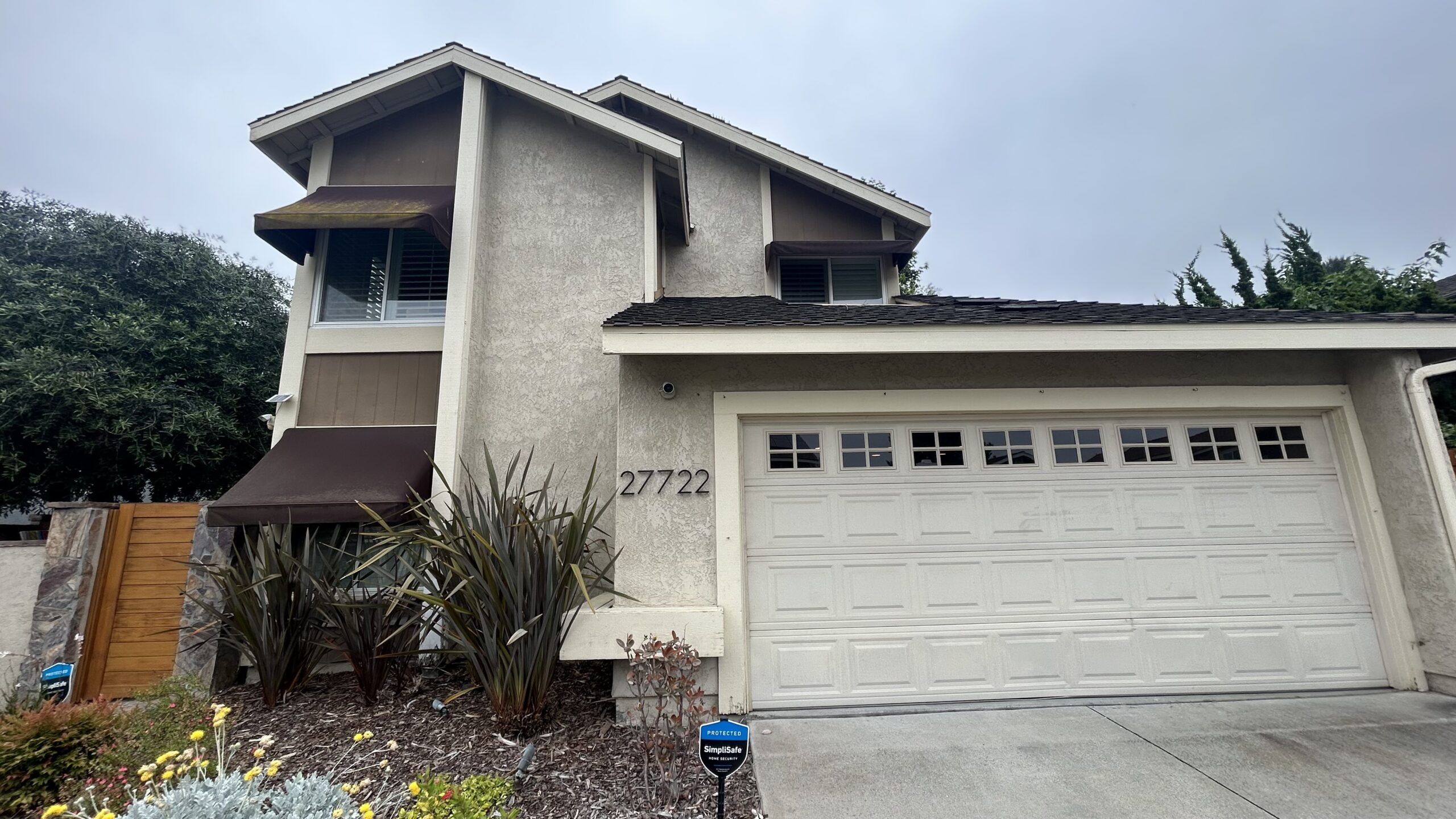 white short panel garage door mission viejo before