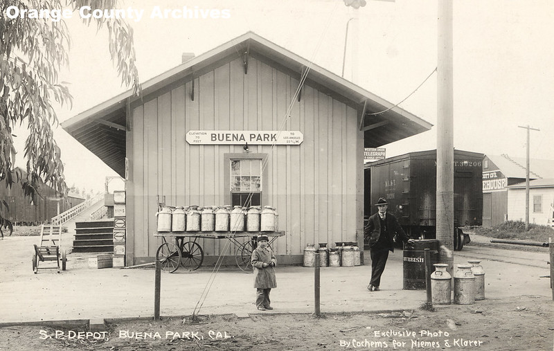 Southern Pacific depot, Buena Park, circa 1917