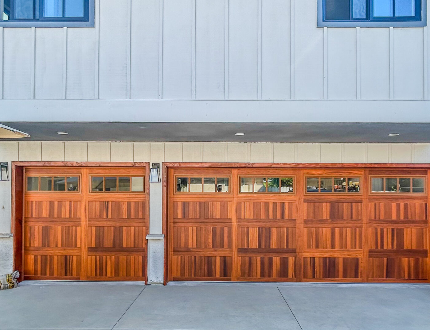Cedar Faux Wood Garage Door Install in Long Beach