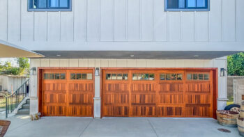 Cedar Faux Wood Garage Door Install in Long Beach