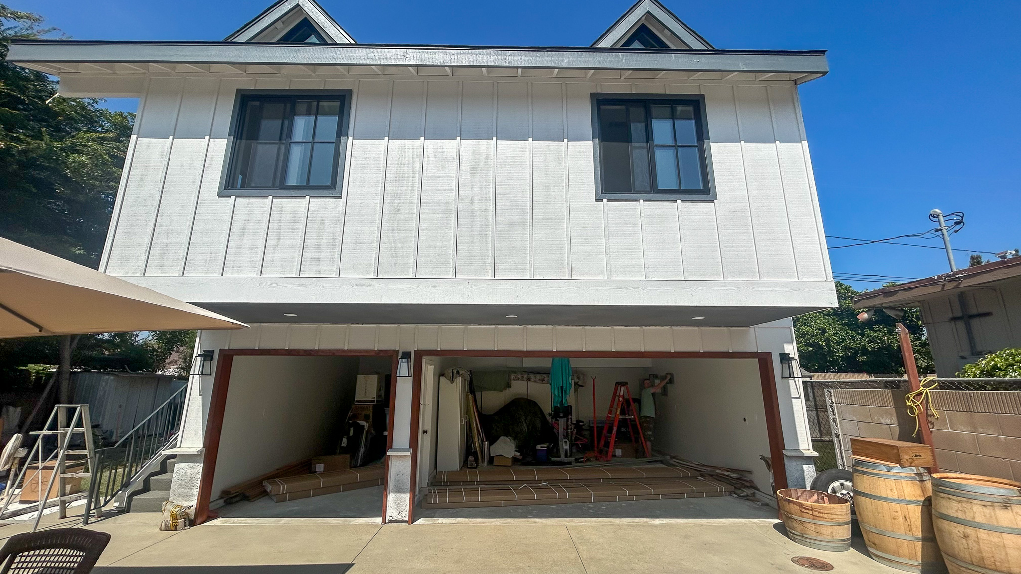 new construction project without new garage doors in Long Beach, CA