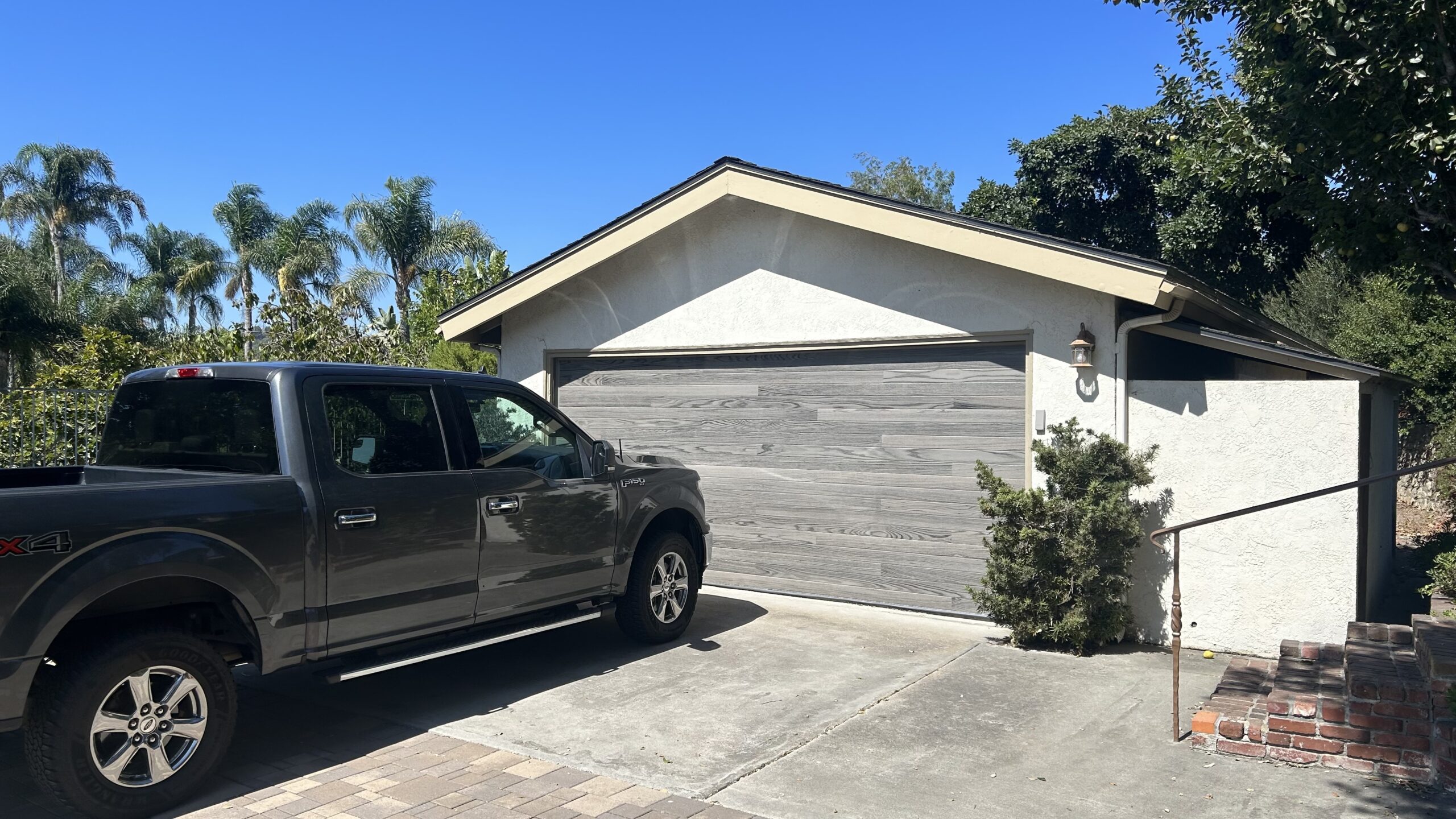 faux wood driftwood planks design garage door