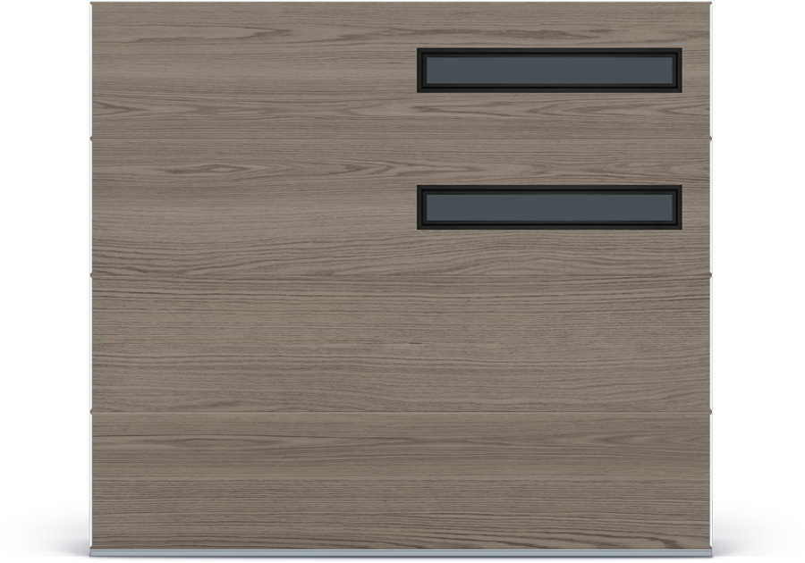 stylelite windows with faux driftwood design