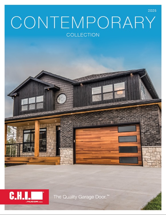 brochure for CHI garage door contemporary modern garage door collection