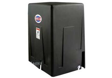 This is an image of a driveway gate motor manufactured by All-O-Matic.